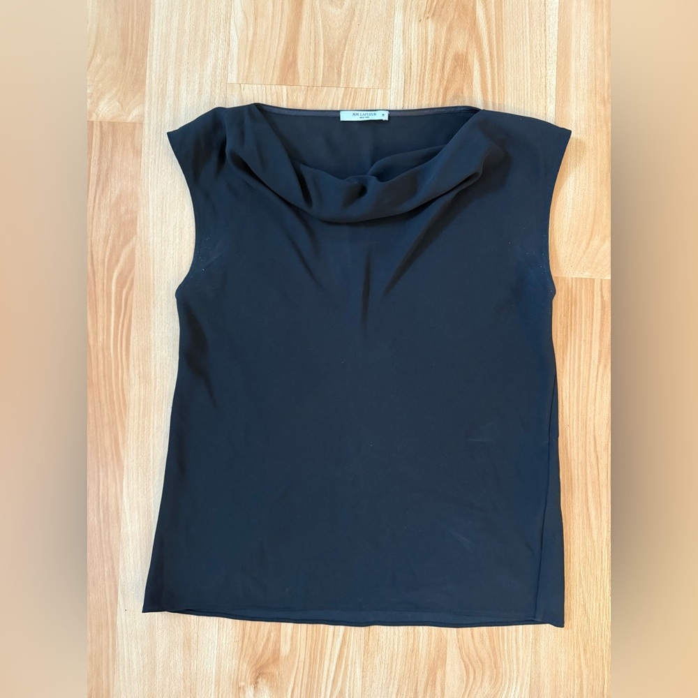 MM Lafleur Black Cowl Neck Blouse